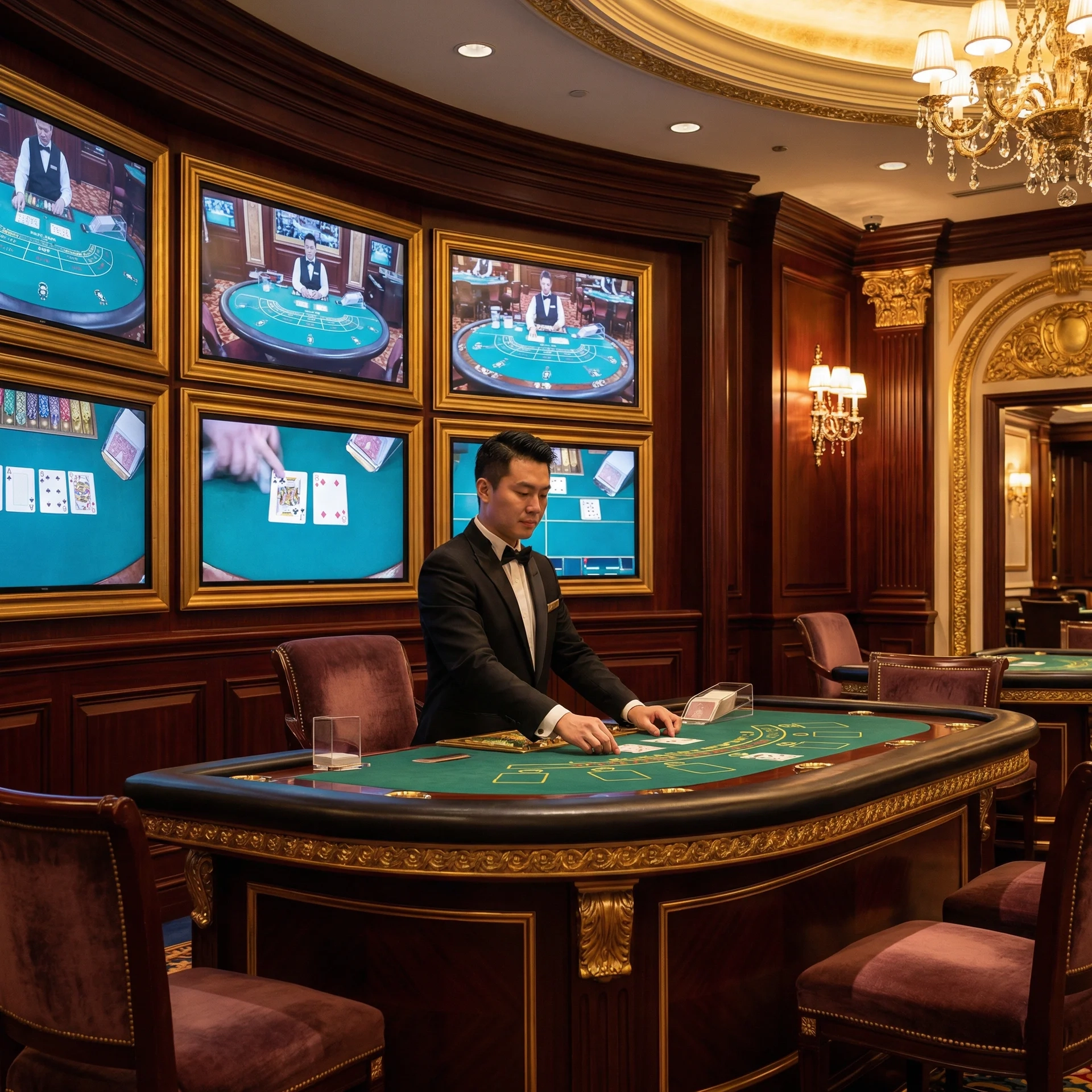 真人荷官在线直播百家乐游戏画面